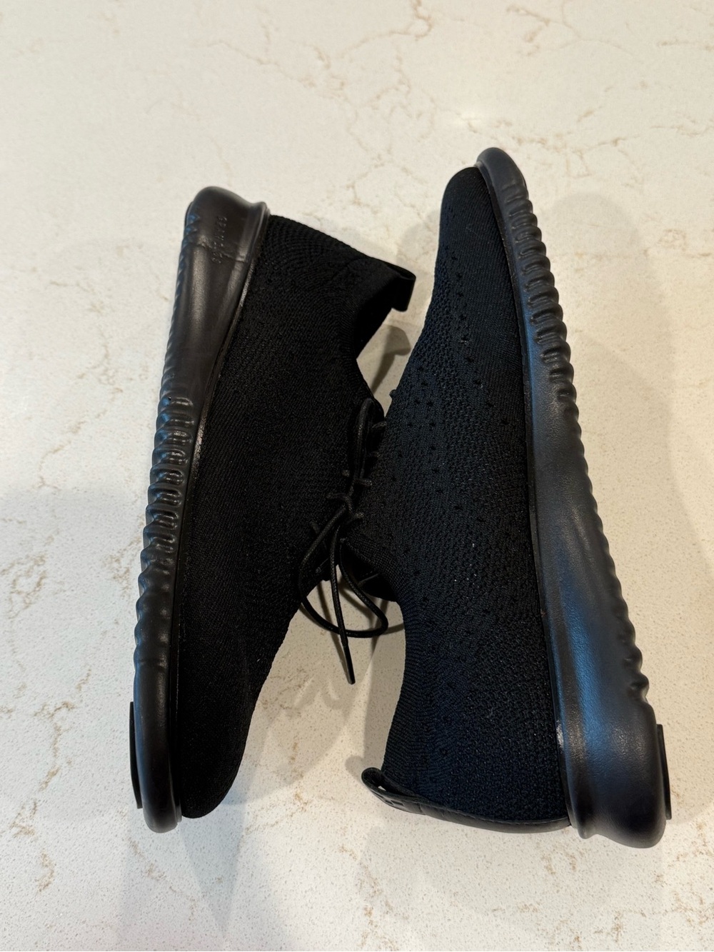 Men's Size 12 Cole Haan All-Black Zerogrand Stitchlite Oxfords.